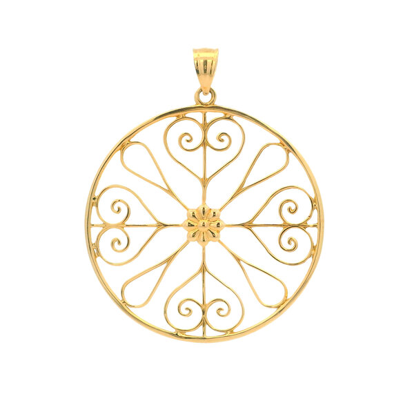 14K Yellow Gold Thomas Bennett House Gate Pendant