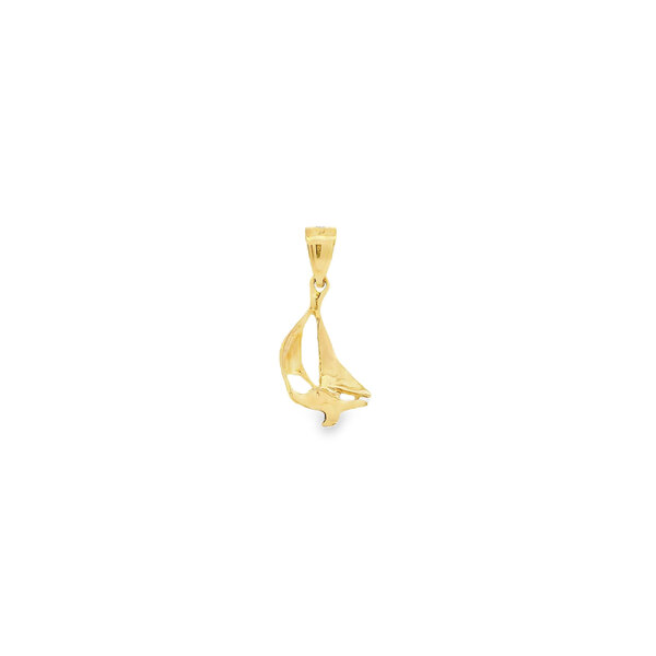 14K Yellow Gold GC Original Sailboat Charm