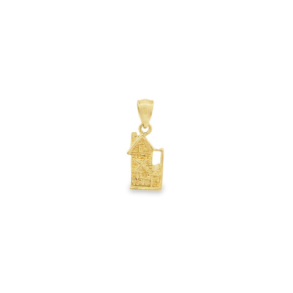 14K Yellow Gold Single House Charm