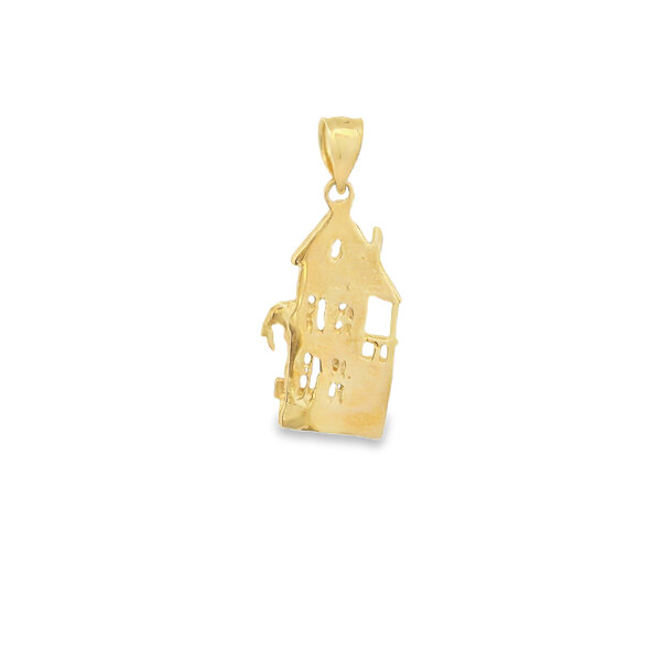14K Yellow Gold Charleston House Carriage Palm