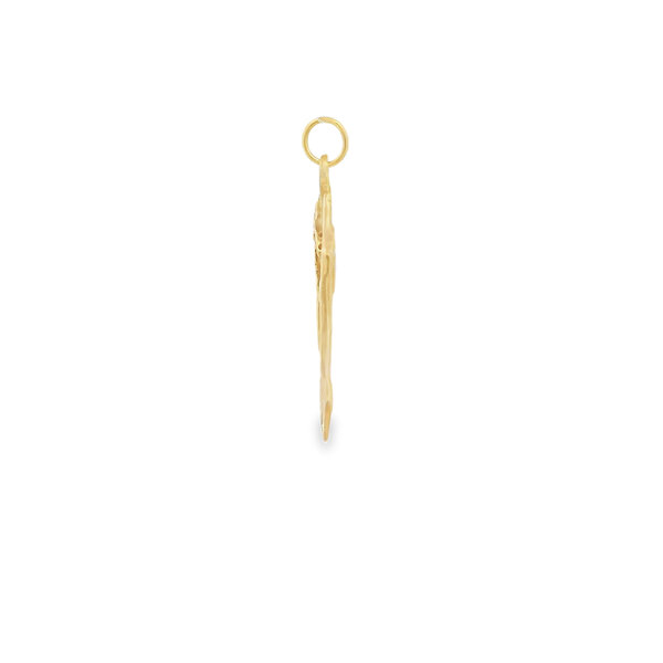14K Yellow Gold Charleston Single House With Palm