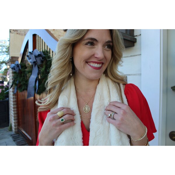 14K Yellow Gold Rainbow Row Gate Pendant