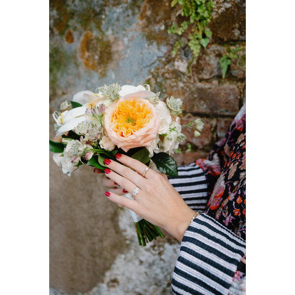 14K Yellow Gold 2ct Lab Grown Oval Three Stone Ring Size 7