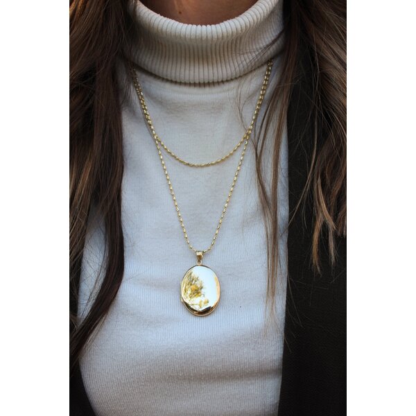 14K Yellow Gold 45x27mm Polished Locket