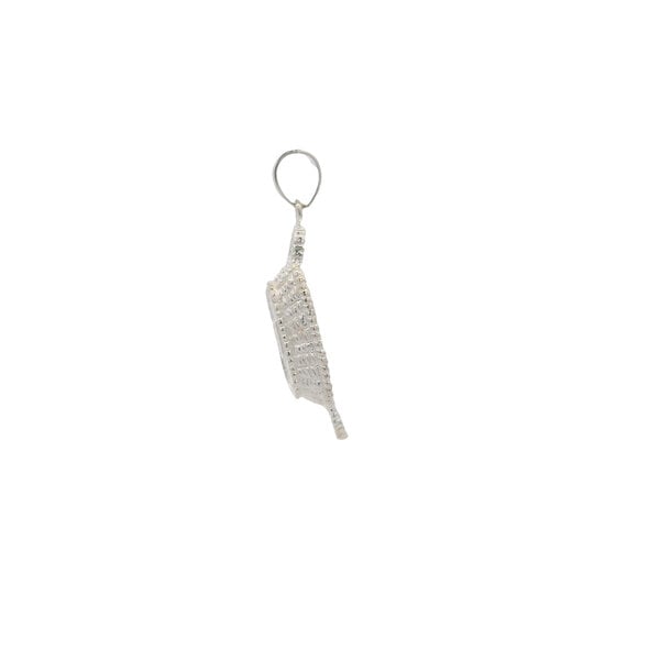 Sterling Silver Medium Sweetgrass Bread Basket Charm 33x10mm