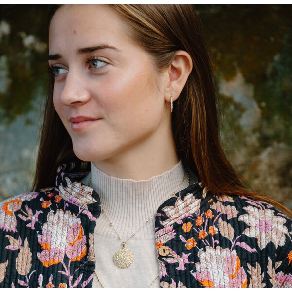 10K Yellow Gold 2x21mm .25ct Diamond Polished Hoops