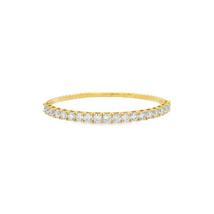 14KY 5.17ct Lab Dia Flex Tennis Bangle 6.75"