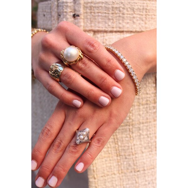 14K Yellow Gold 5.17ct Lab Diamond Flex Tennis Bangle 6.75"