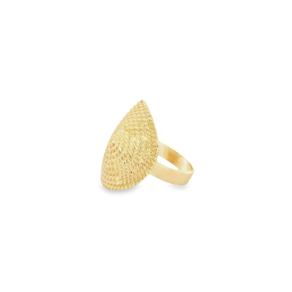 14K Yellow Gold Diamond Cut Sweetgrass Wrap Ring