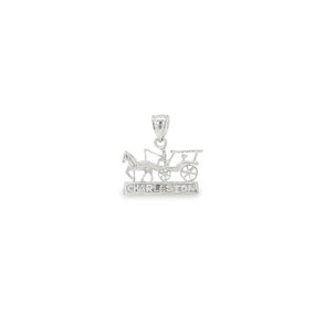 SS Horse and Carriage w Charleston Banner Charm