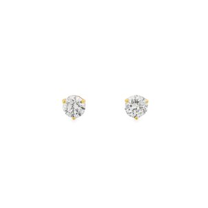 14KY 2ct Rd Lab Grown Dia Martini Set Solitaire Post Earrings