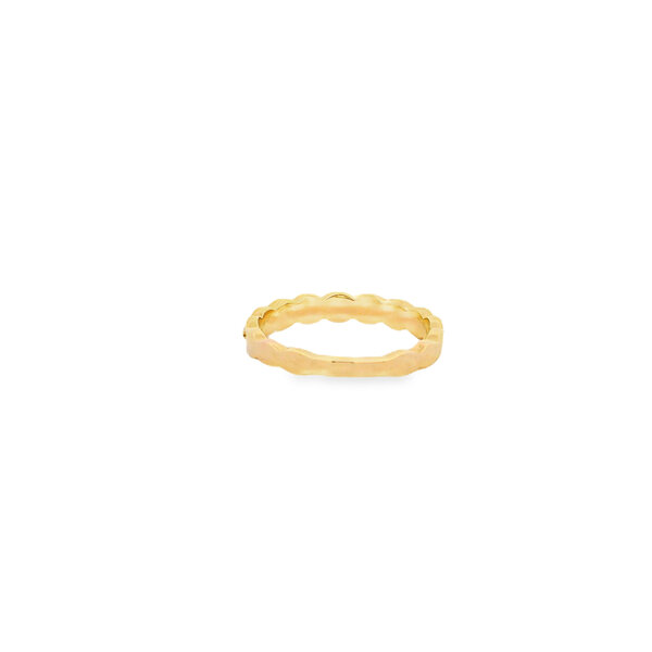 14K Yellow Gold Double Sided Scallop Edge .15ct Lab Grown Diamond Gold Creations Original Band Size 7