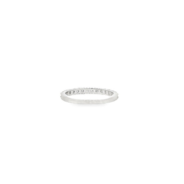 10K White Gold .50ct Diamond Stackable Band Size 7