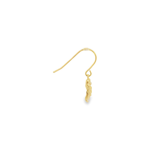 14K Yellow Gold Mini Gold Creations Original Oyster Dangle Earrings