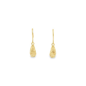 14KY Mini GC Org Oyster Dangle Earrings