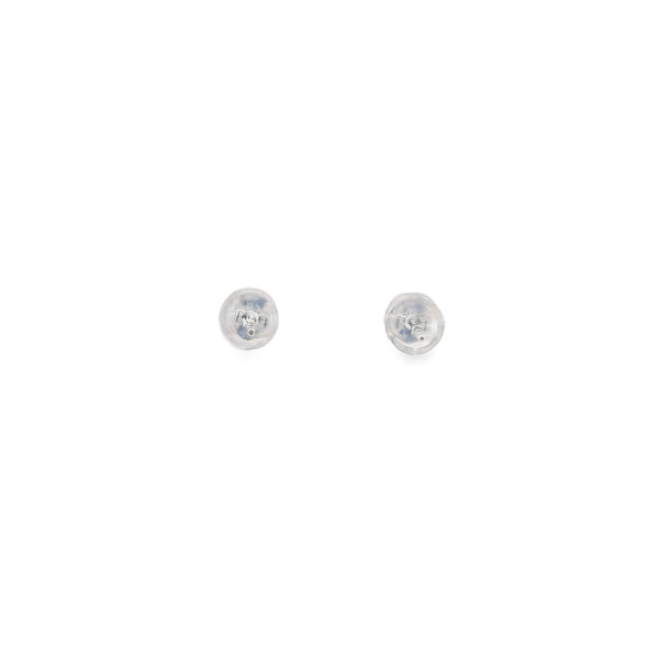 14K White Gold .65ct Round Lab Grown Diamond Post Earrings
