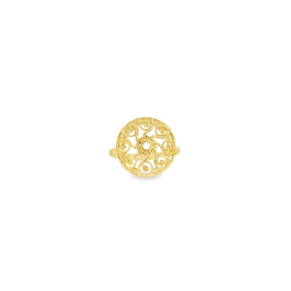 14K Yellow Gold Pirate Gate Ring