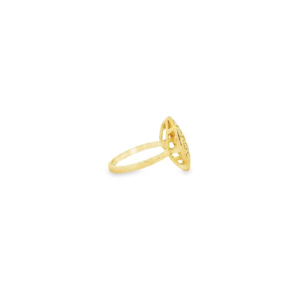14K Yellow Gold Pirate Gate Ring