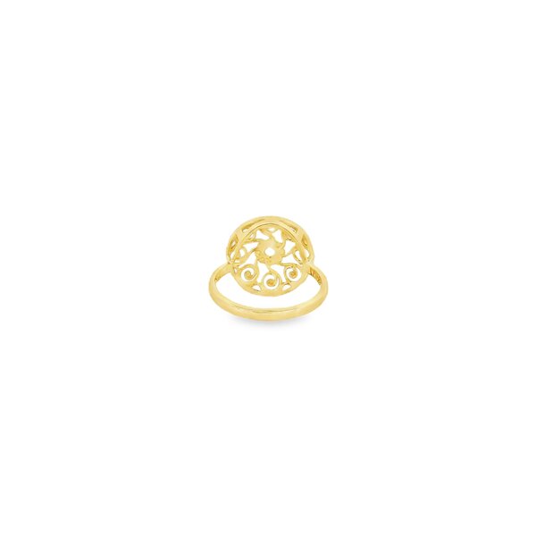 14K Yellow Gold Pirate Gate Ring