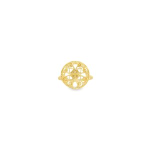 14K Yellow Gold 5 King Gate Ring