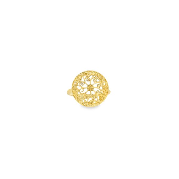 14K Yellow Gold Market Gate Ring