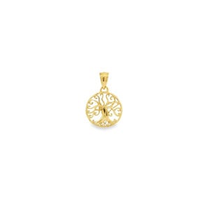 14K Yellow Gold GC Angel Oak Pendant
