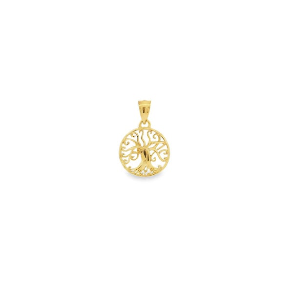 14K Yellow Gold GC Angel Oak Pendant