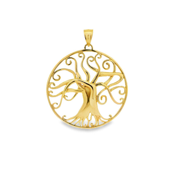 14K Yellow Gold GC Angel Oak Pendant