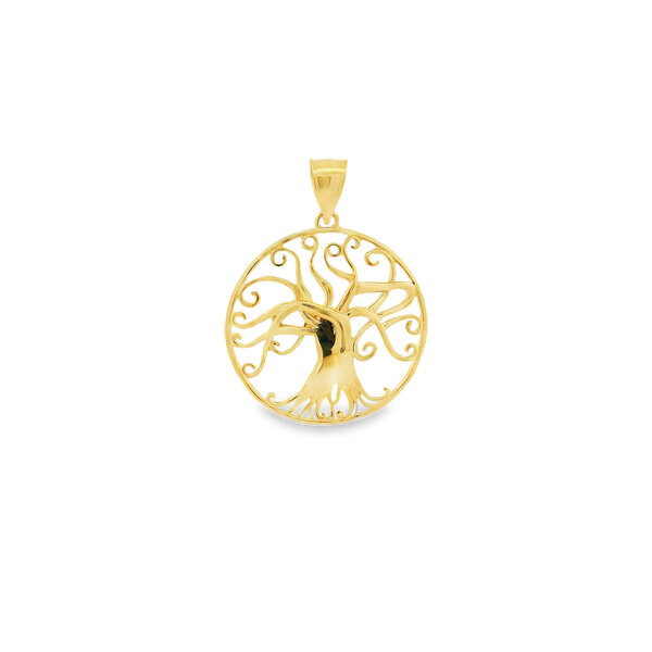 14K Yellow Gold GC Angel Oak Pendant