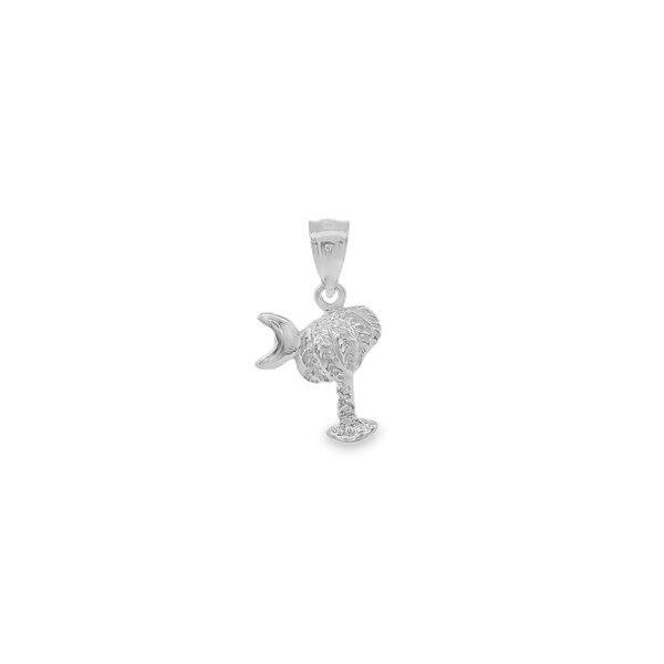 Sterling Silver Gold Creations Original Palmetto & Moon Charm 21x12mm