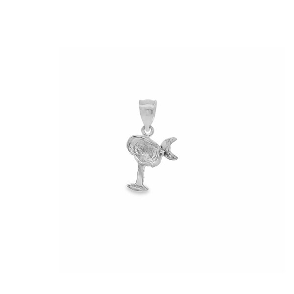 Sterling Silver Gold Creations Original Palmetto & Moon Charm 21x12mm