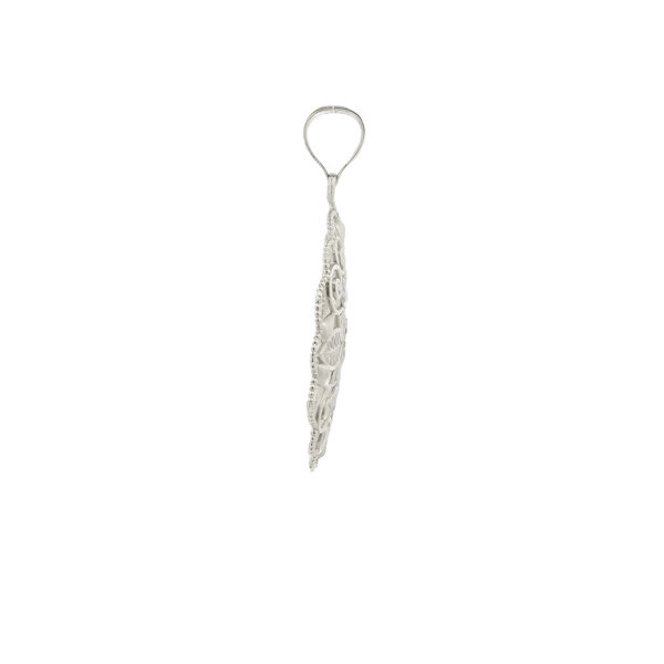 Sterling Silver Diamond Cut Secret Garden Gate Pendant