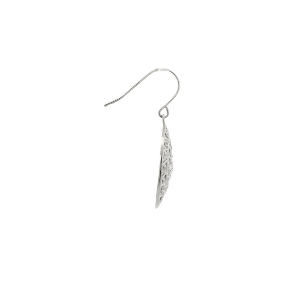 Sterling Silver Diamond Cut City Hall Gate Earrings