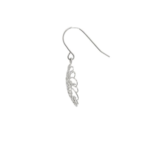 Sterling Silver Diamond Cut Francis Baker House Gate Earrings