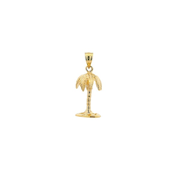 14K Yellow Gold Gold Creations Heavy 2D Palmetto Charm