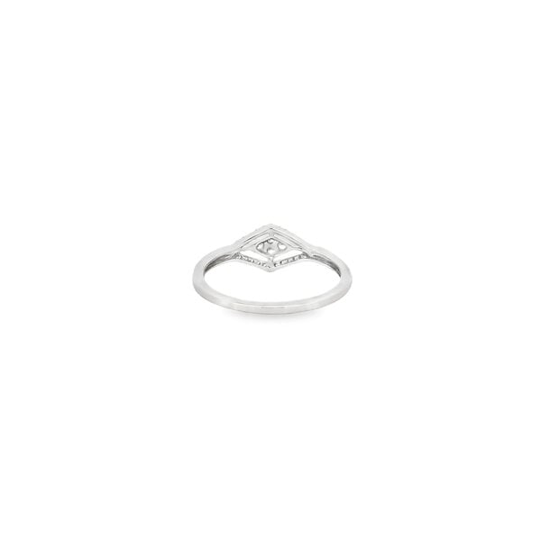 14K White Gold .14ct Diamond Marquise Shaped Ring Size 7