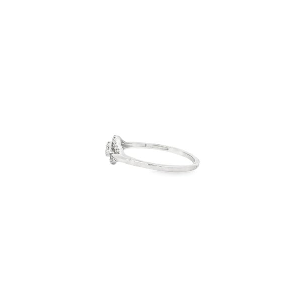 14K White Gold .14ct Diamond Marquise Shaped Ring Size 7