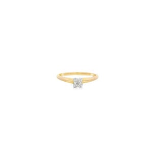 14KY .28ct Radiant Cut Dia Solitaire Ring Sz 6.5
