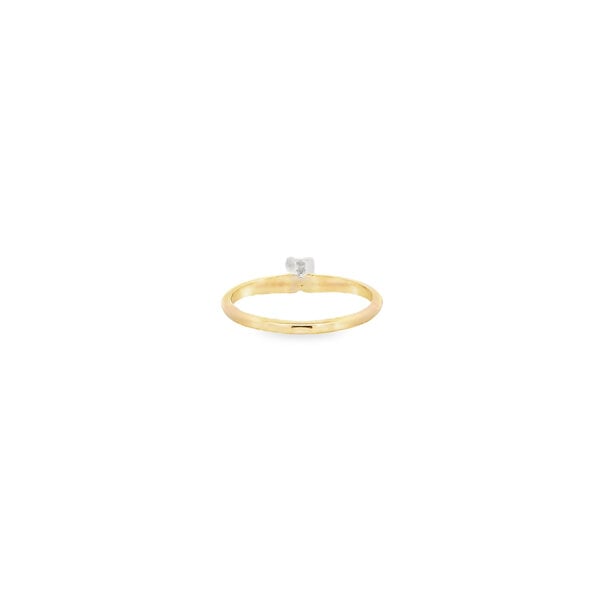 14K Yellow Gold .28ct Radiant Cut Diamond Solitaire Ring Size 6.5