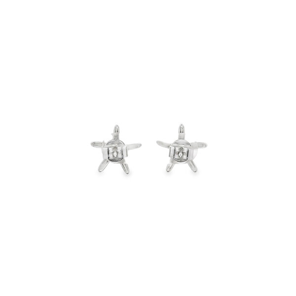 14K White Gold .19ct Diamond Starfish Post Earrings