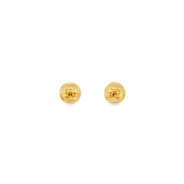 14K Yellow Gold Textured Post Earrings 9mm