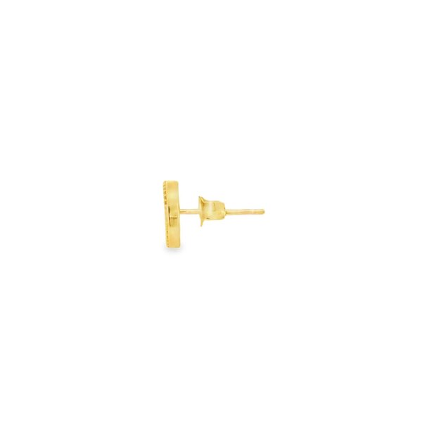 14K Yellow Gold Textured Post Earrings 9mm