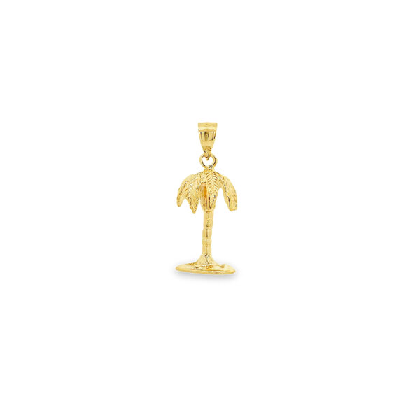 14K Yellow Gold 3D Palmetto Charm