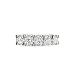 Plat 1950's 1.03ct Dia Bar Style Ring Sz 6.25