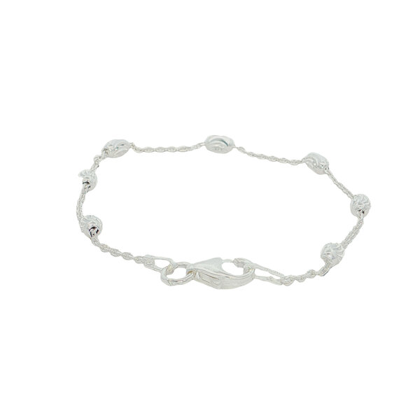 SS D/C Charleston Station Rice Bead Bracelet