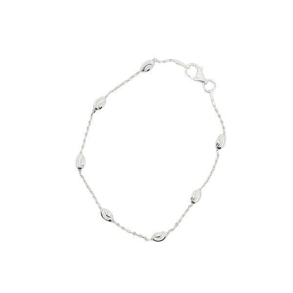 SS D/C Charleston Station Rice Bead Bracelet