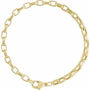 GF 4mm Polished Rolo Bracelet 7"