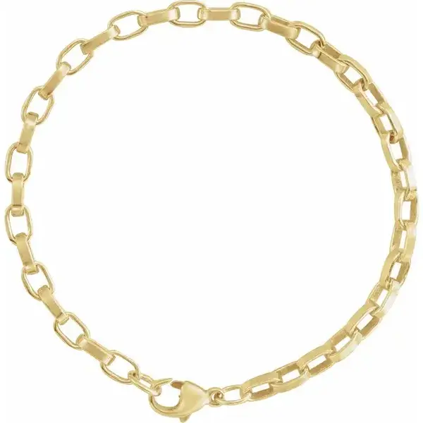 Gold Filled 4mm Polished Rolo Bracelet 7"