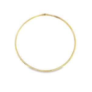 14KYW 3mm Reversible Polished Omega 18"