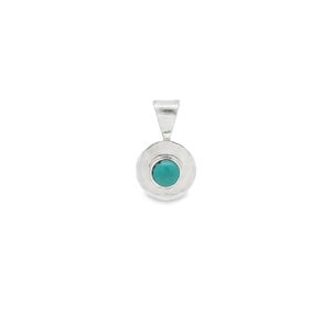 SS Round Bezel Turquoise Pendant